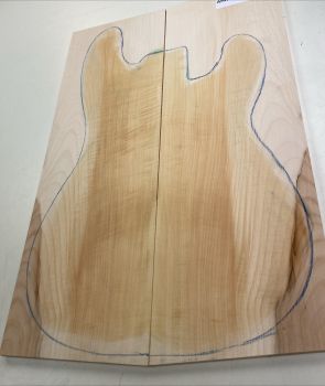 Top Sycamore / Europ. Maple, gentle curl, 2-pcs. Unique Piece #065